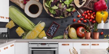 Eine Fototapete, die zu gesunder Ernährung animiert